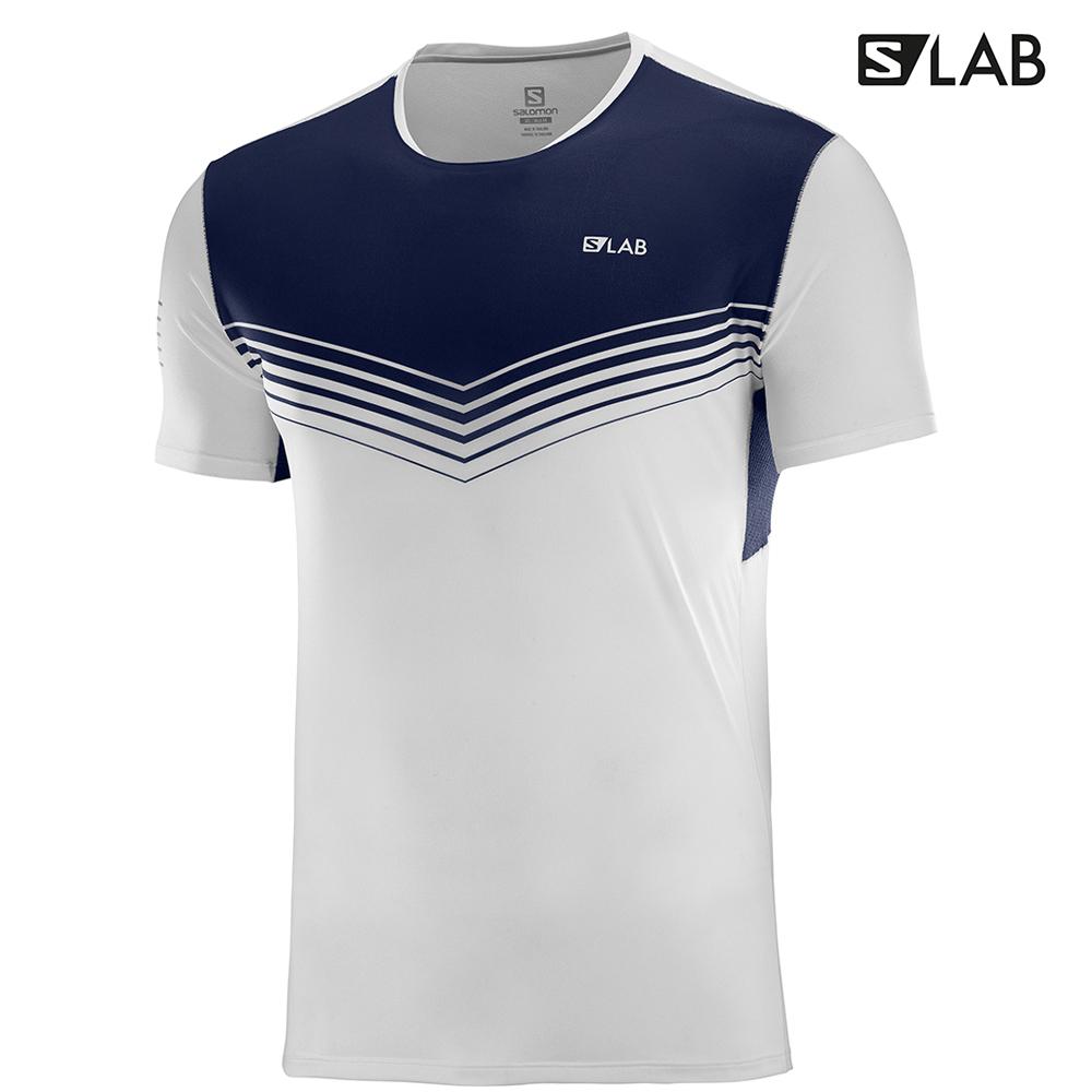 SALOMON UK S/LAB SENSE M - Mens T-shirts White/Blue,EOLF64297
